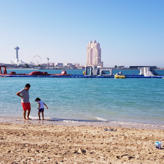 abu dhabi aqua fun bouncing castle